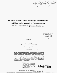 De Broglie Wavelets versus Schrodinger Wave Functions