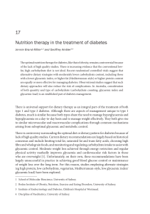 17 Nutrition therapy in the treatment of diabetes