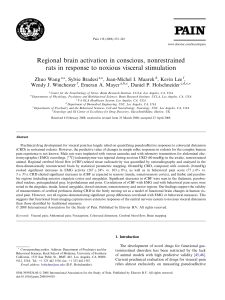 Regional brain activation in conscious, nonrestrained