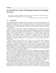 An evolutionary model of language change and language