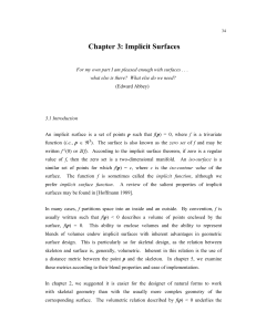 Chapter 3: Implicit Surfaces
