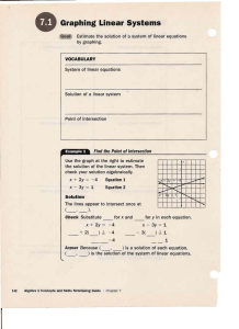 Graphing Linear Systems