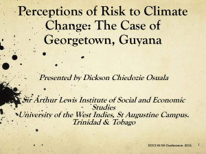 Perceptions of Risk to Climate Change