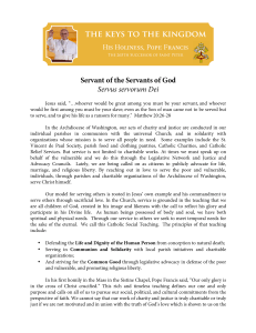 Servant of the Servants of God Servus servorum Dei