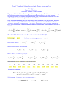 Atomic Variational Calculations: Hydrogen to Boron