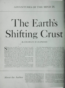 Earth`s Shifting Crust