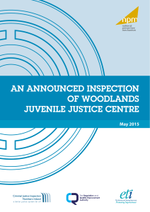 an announced inspection of woodlands juvenile justice centre