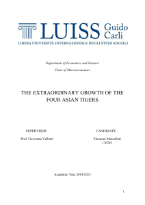 THE EXTRAORDINARY GROWTH OF THE FOUR ASIAN TIGERS