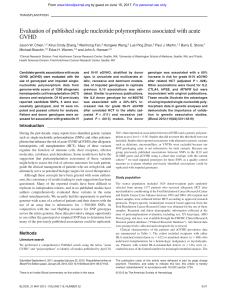 Evaluation of published single nucleotide