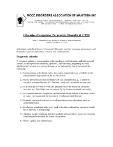 Obsessive-Compulsive Personality Disorder (OCPD)