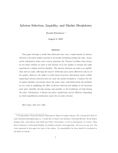 Adverse Selection, Liquidity, and Market Breakdown