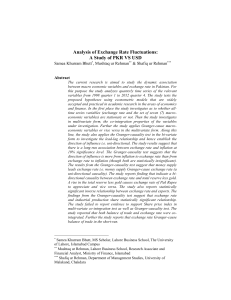 Analysis of Exchange Rate Fluctuations: A Study of PKR VS USD