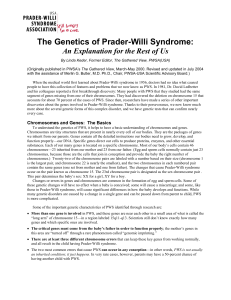 Genetic of PWS – Explanation for the Rest of Us - Prader