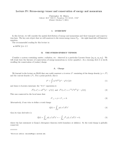 Stress-energy tensor and conservation