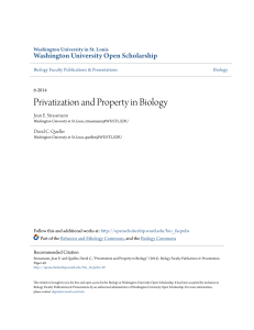 Privatization and Property in Biology