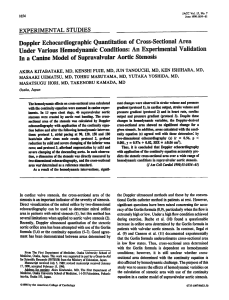 Doppler echocardiographic quantitation of cross