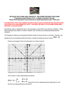 Piecewise-Defined Functions