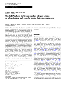 Woodrat (Neotoma) herbivores maintain nitrogen balance on a low