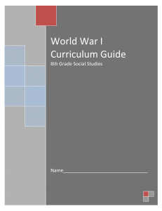 World War I Curriculum Guide