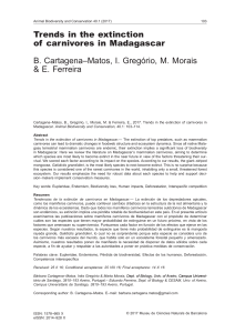 Trends in the extinction of carnivores in Madagascar B. Cartagena