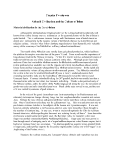 Chapter Twenty-one Abbasid Civilization and the Culture of Islam