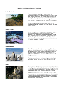 Species and Climate Change Factsheet