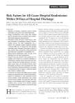 Risk Factors for All-Cause Hospital Readmission Within 30 Days of