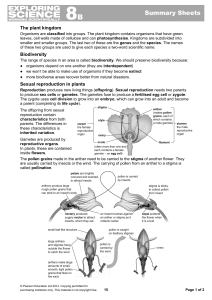 8B Plants and their Reproduction