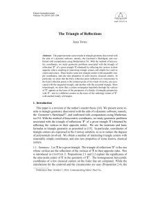 The Triangle of Reflections - Forum Geometricorum
