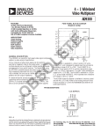 AD9300 4x1 Wideband Video Multiplexer Data Sheet (Rev. A)