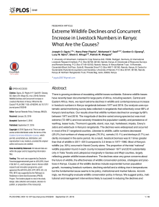 Extreme Wildlife Declines and Concurrent Increase in