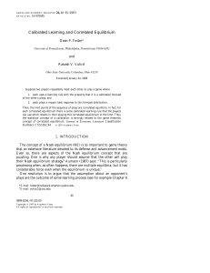 Calibrated Learning and Correlated Equilibrium