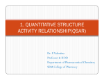 QUNTITATIVE STRUCTURE ACTIVITY RELATIONSHIP(QSAR)