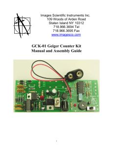 GCK-01 Geiger Counter Kit Manual and Assembly Guide