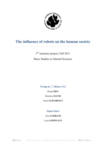 The influence of robots on the human society