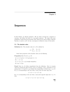 Sequences - UC Davis Mathematics