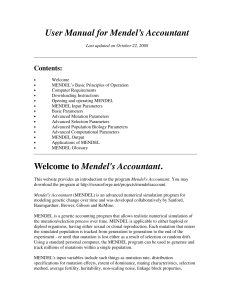 User`s Manual - Mendel`s Accountant