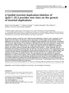 A familial inverted duplication/deletion of 2p25.1–25.3