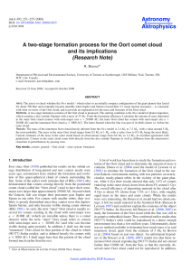 A two-stage formation process for the Oort comet cloud and its