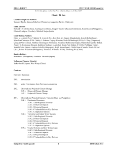 FINAL DRAFT IPCC WGII AR5 Chapter 24 Subject to Final Copyedit