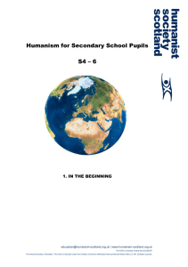 Humanism for Secondary School Pupils S4 – 6