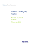 WA Iron Ore Royalty Analysis - Minerals Council of Australia