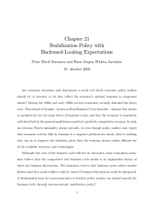 Chapter 21 Stabilization Policy with Backward