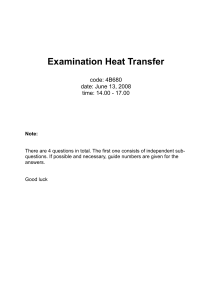 Examination Heat Transfer