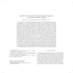 Sensitivity of Northern Peatland Carbon