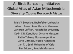 Global Atlas of Avian Mitochondrial Diversity Opens Research Vistas