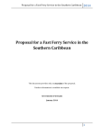 1 Proposal for a Fast Ferry Service in the Southern Caribbean