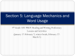 Section 5: Language Mechanics and Word Usage