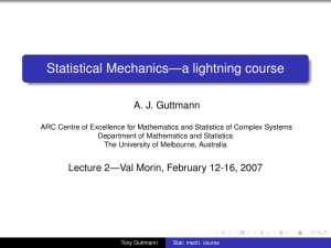Statistical Mechanics--