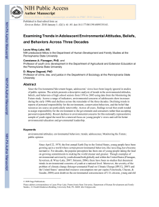 Examining trends in adolescent environmental attitudes